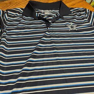 Dallas Cowboys Authentic Striped Polo Shirt Mens XL